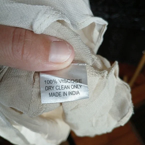 Vintage Collection Embroidered Beaded Boho Cream Rainbow Tunic Top Women Medium - Picture 7 of 10